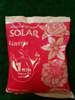 Удобрение азотно-фосфорно-калийное марка NPKS-3 16:16:16+6S мелкая фасовка 1 кг SOLAR Цветочное (ООО"Уралхим")